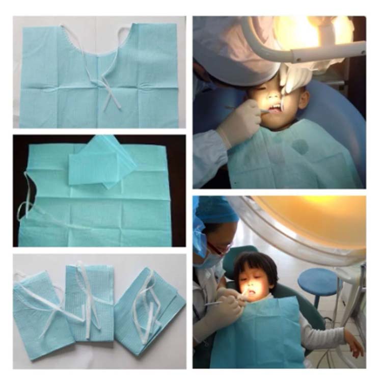 dental bib blue